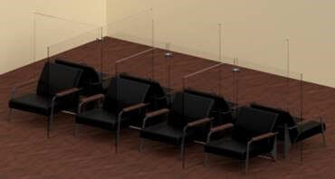 Covid-19 Glass Barriers perfect for offices, restaurants, and retail stores