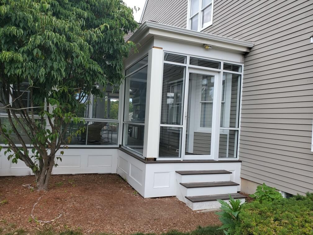Westboro 3 screen porch near me, sunroom addition near me, porch enclosure near me, patio enclosure near me, seasonal sunroom near me