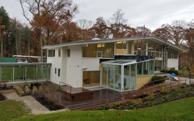 Completed project of the Bouchard House window installation