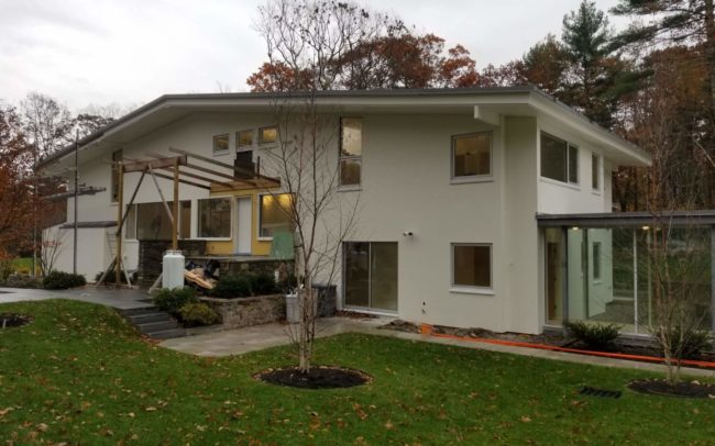 Construction of custom windows for the Bouchard House