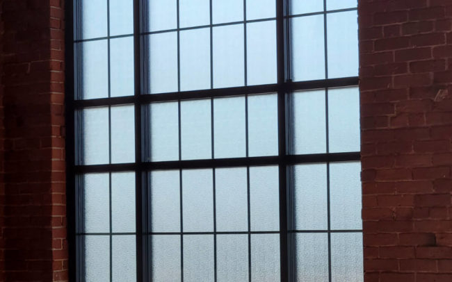 Progress photo of the Brussels Street job by Modern Glazing in Worcester Massachusetts