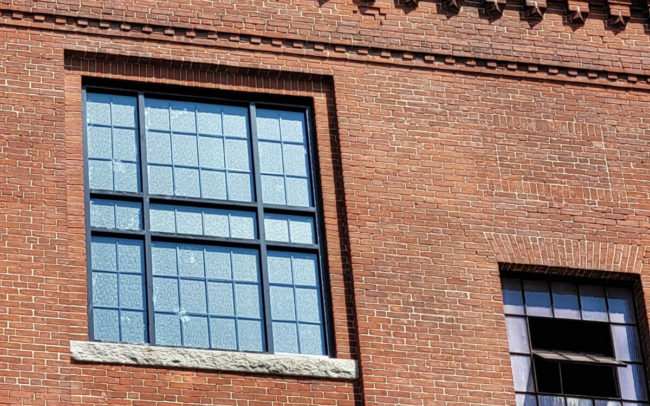 Progress photo of the Brussels Street job by Modern Glazing in Worcester Massachusetts