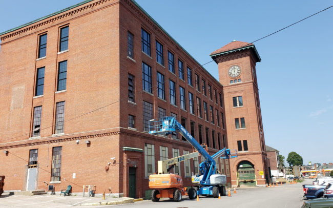 Progress photo of the Brussels Street job by Modern Glazing in Worcester Massachusetts